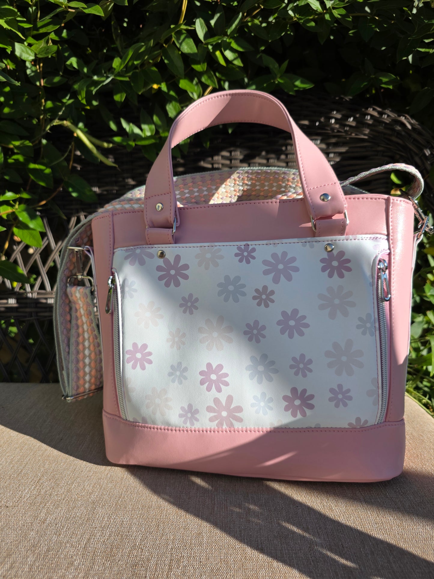 Flower handbag and crossbody