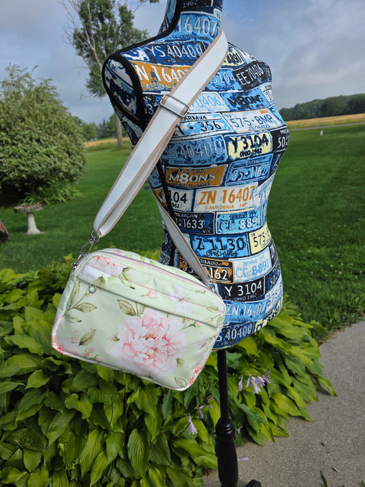 Butterfly rose crossbody purse