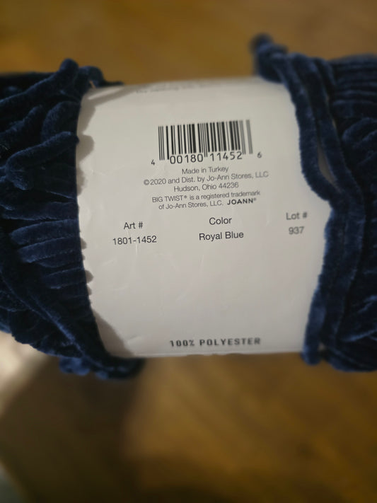 Big twist velour yarn