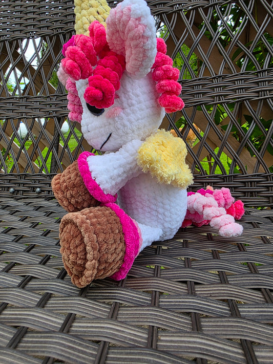 Crocheted unicorn