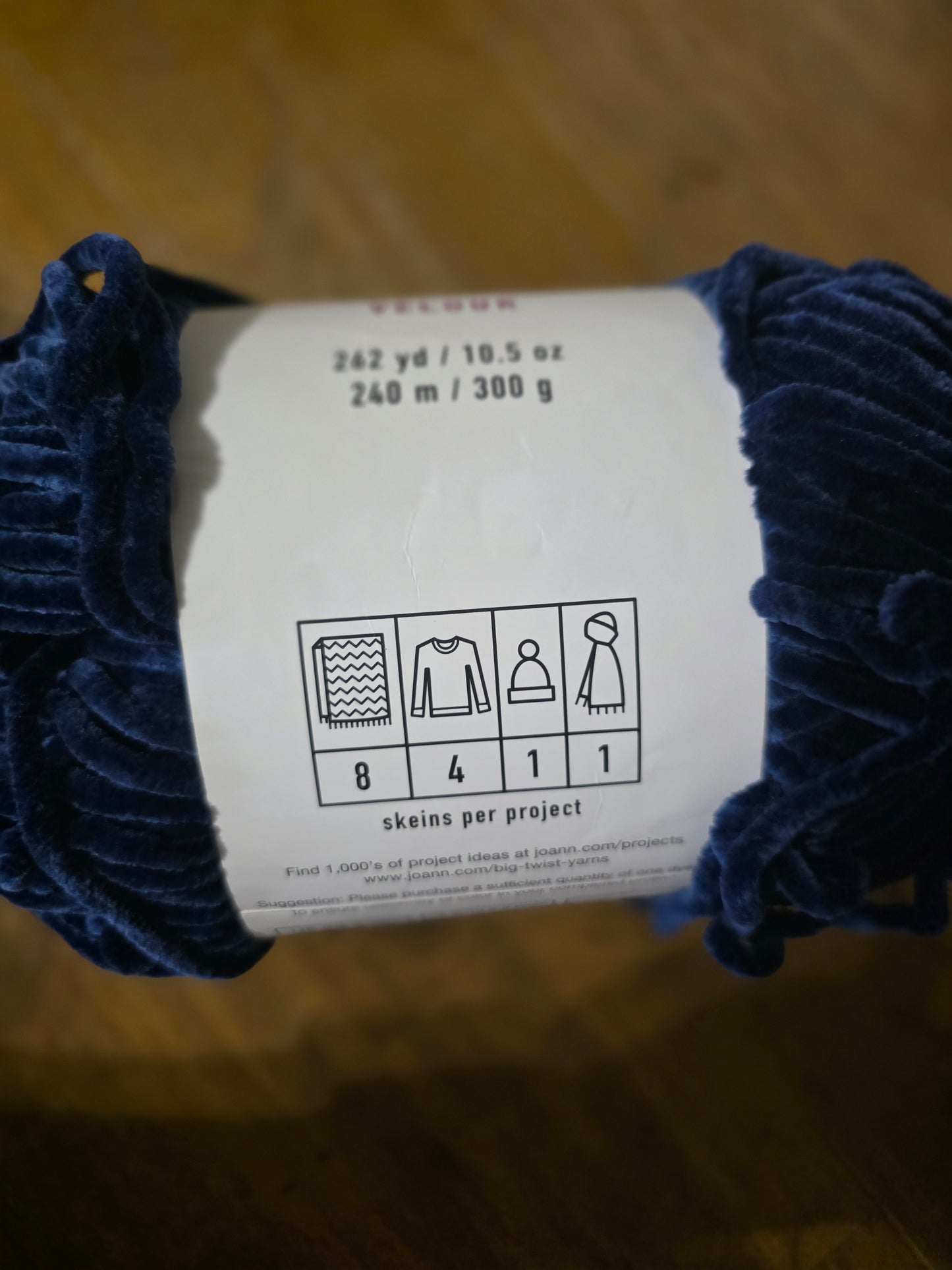 Big twist velour yarn