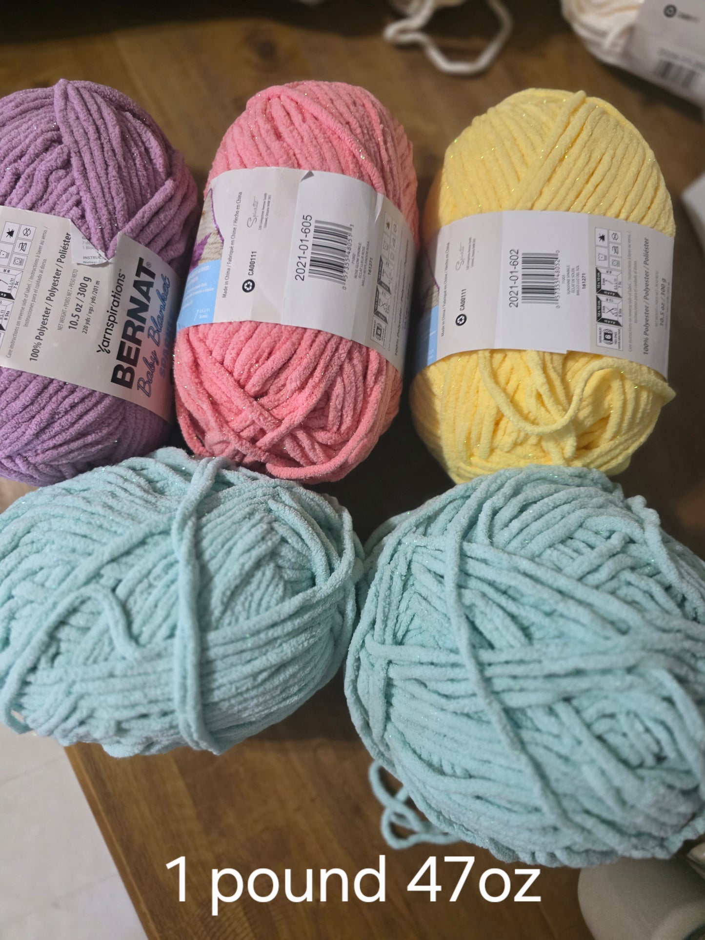 Bernet baby blanket yarn sparkle