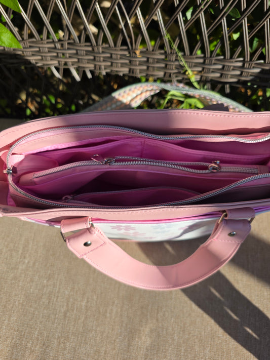 Flower handbag and crossbody