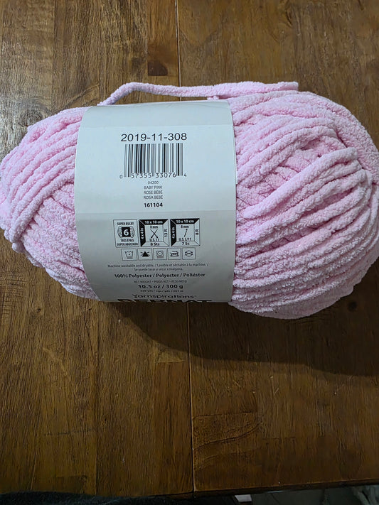 Bernat baby blanket yarn 10.5 oz baby pink