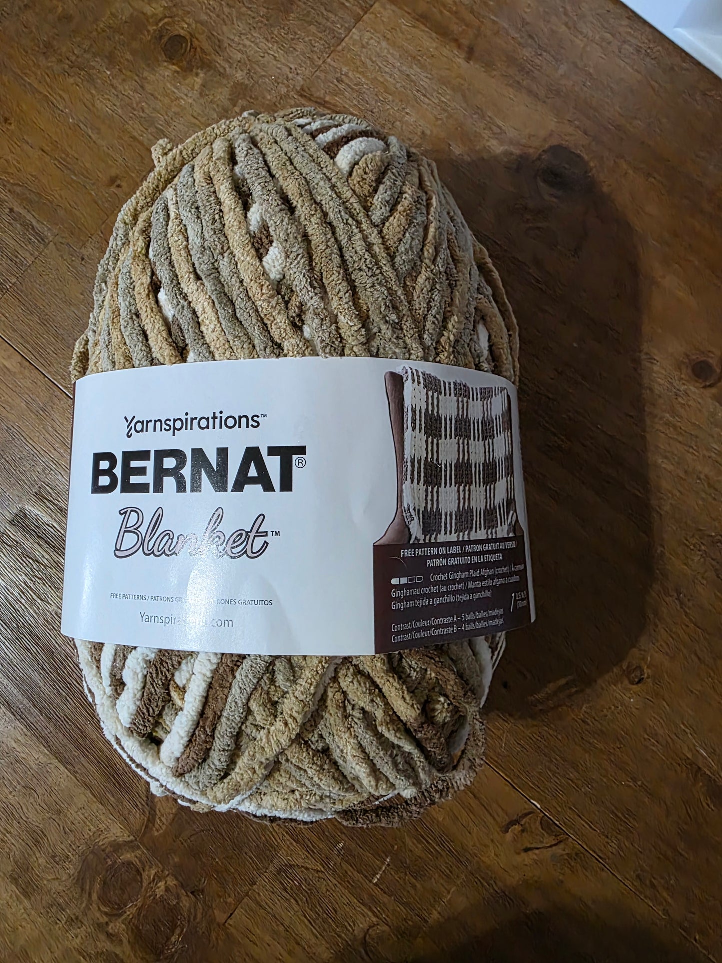 Bernet baby blanket yarns tan colors everything in pictures