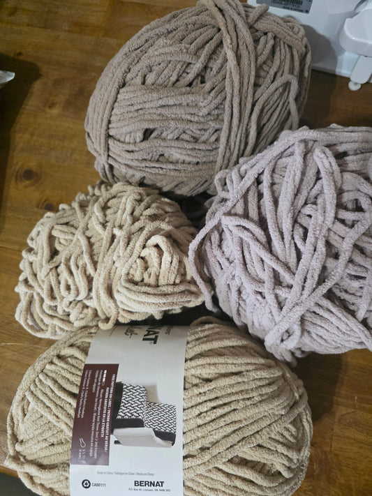 Bernet baby blanket yarns tan colors everything in pictures