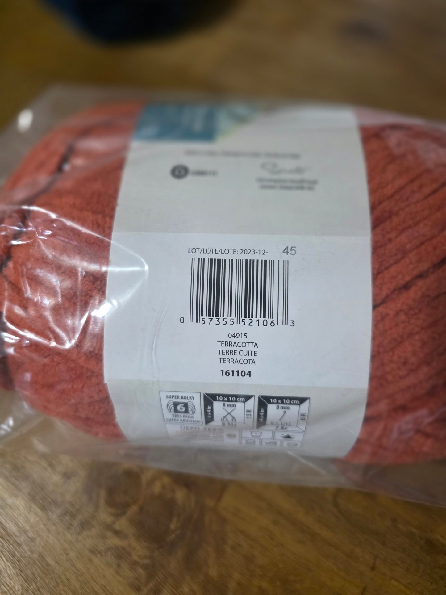 Bernet baby blanket yarn terracotta