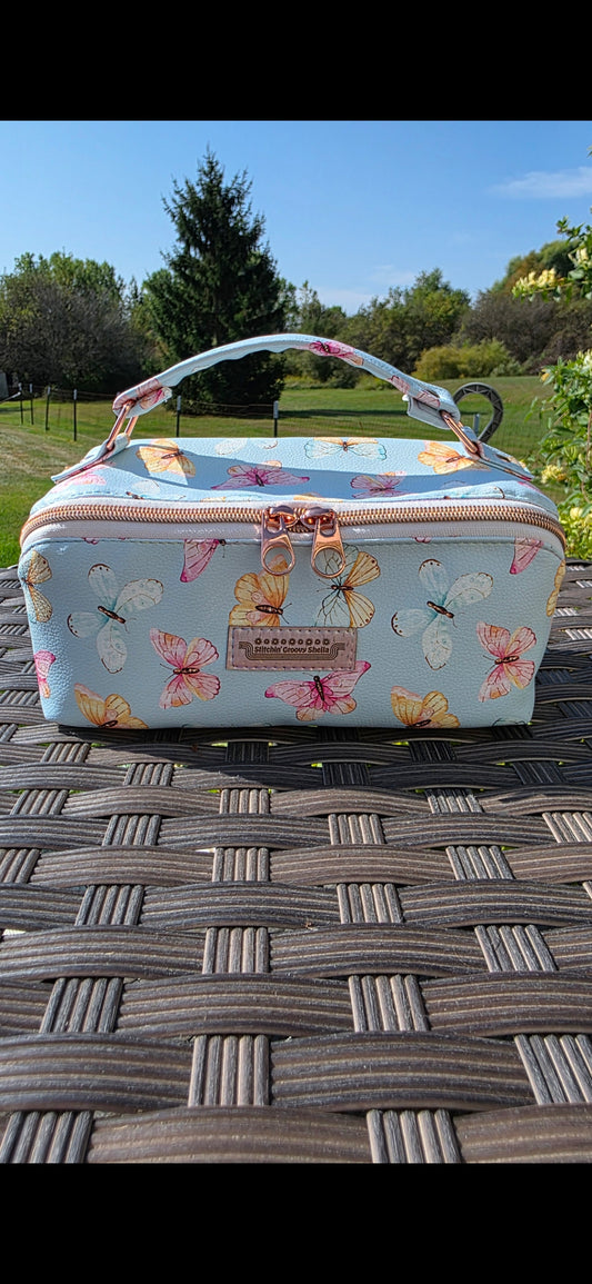 Butterfly makeup bag or crochet bag