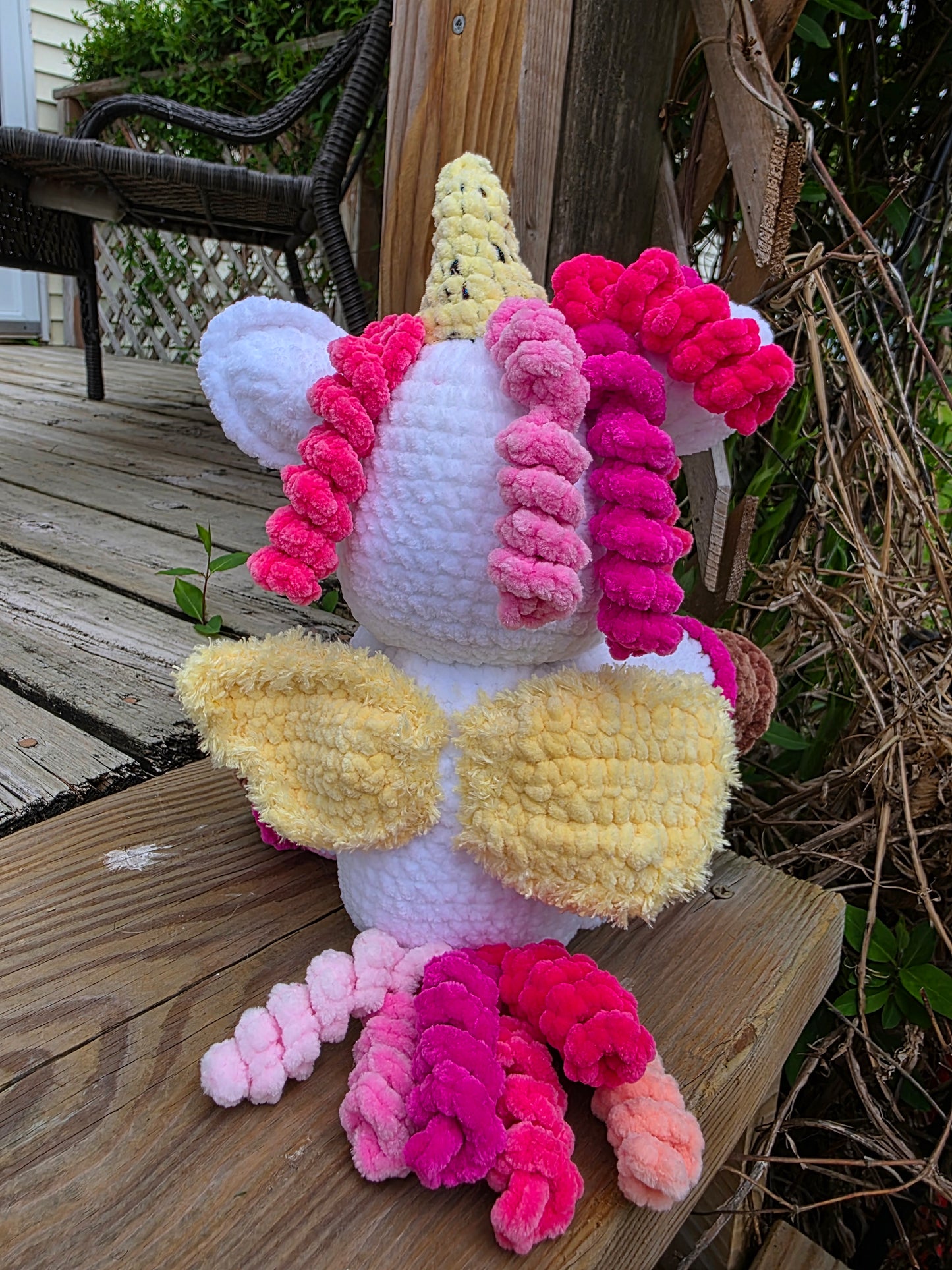 Crocheted unicorn