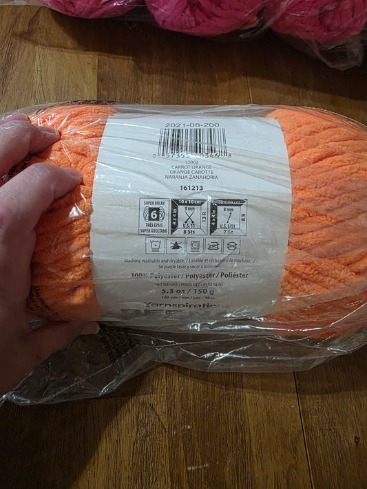 Bernat blanket brights 5.3 oz carrot orange