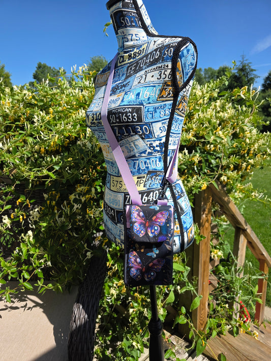 Butterfly Zip'N'Go  cross body purse