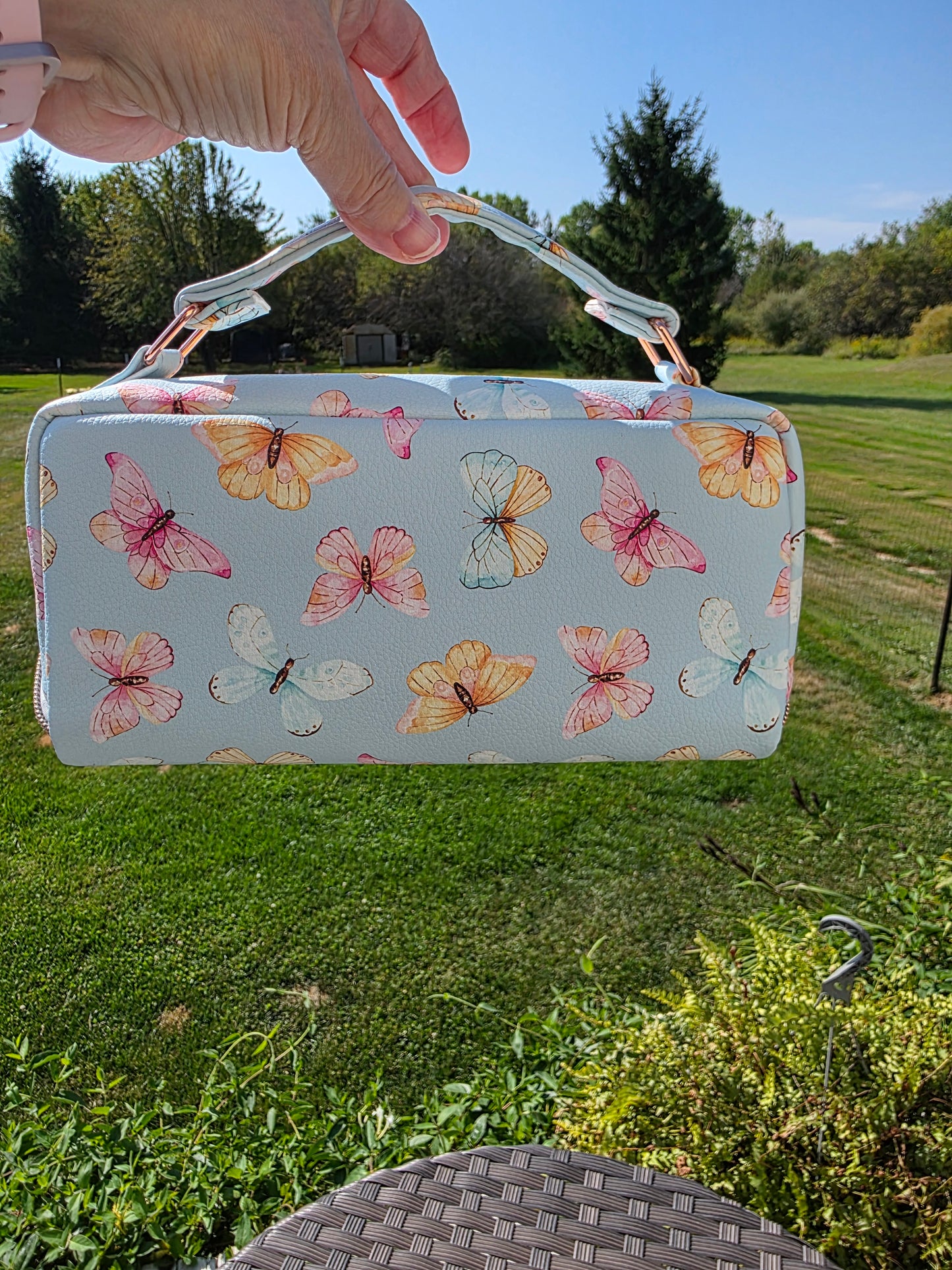 Butterfly makeup bag or crochet bag