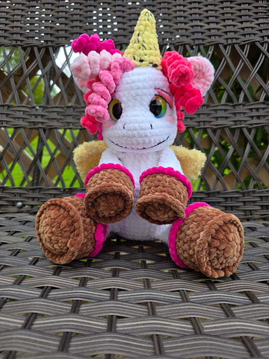 Crocheted unicorn