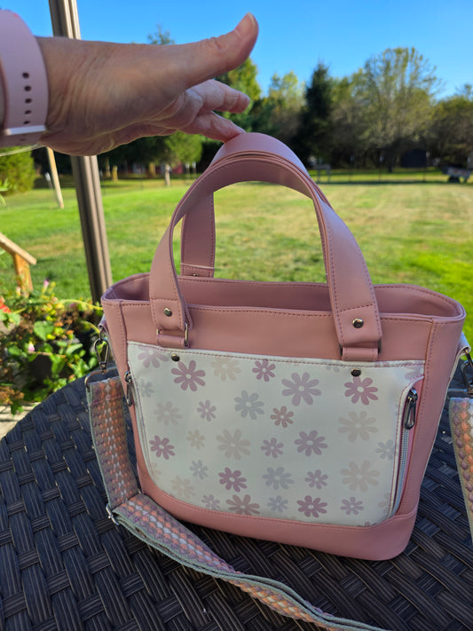 Flower handbag and crossbody