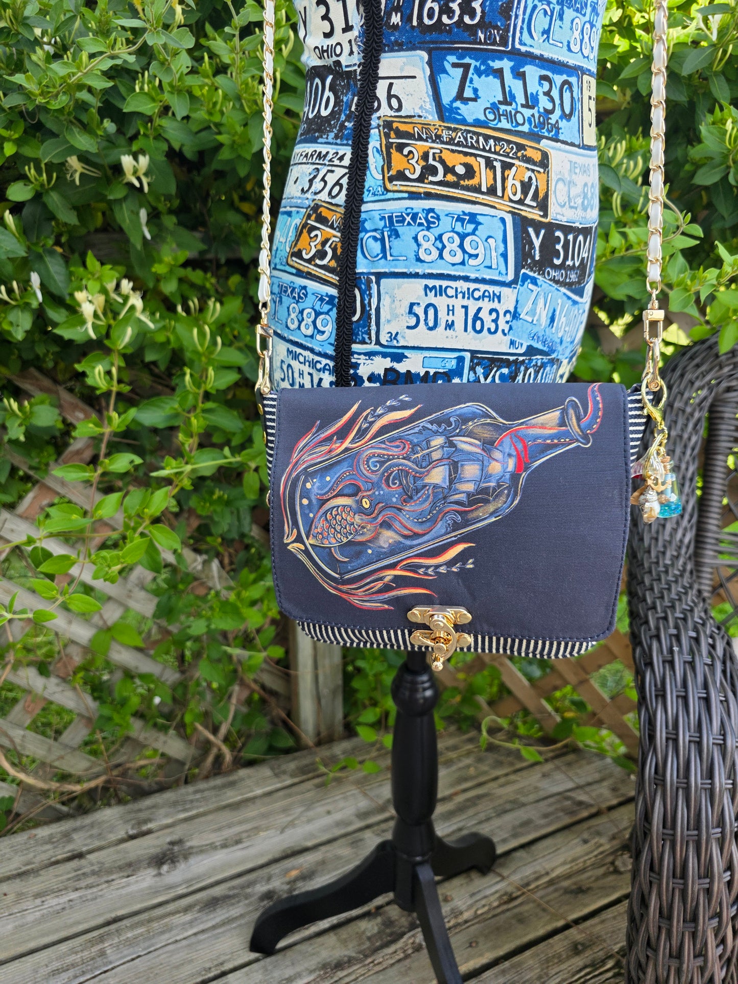Nautical crossbody purse