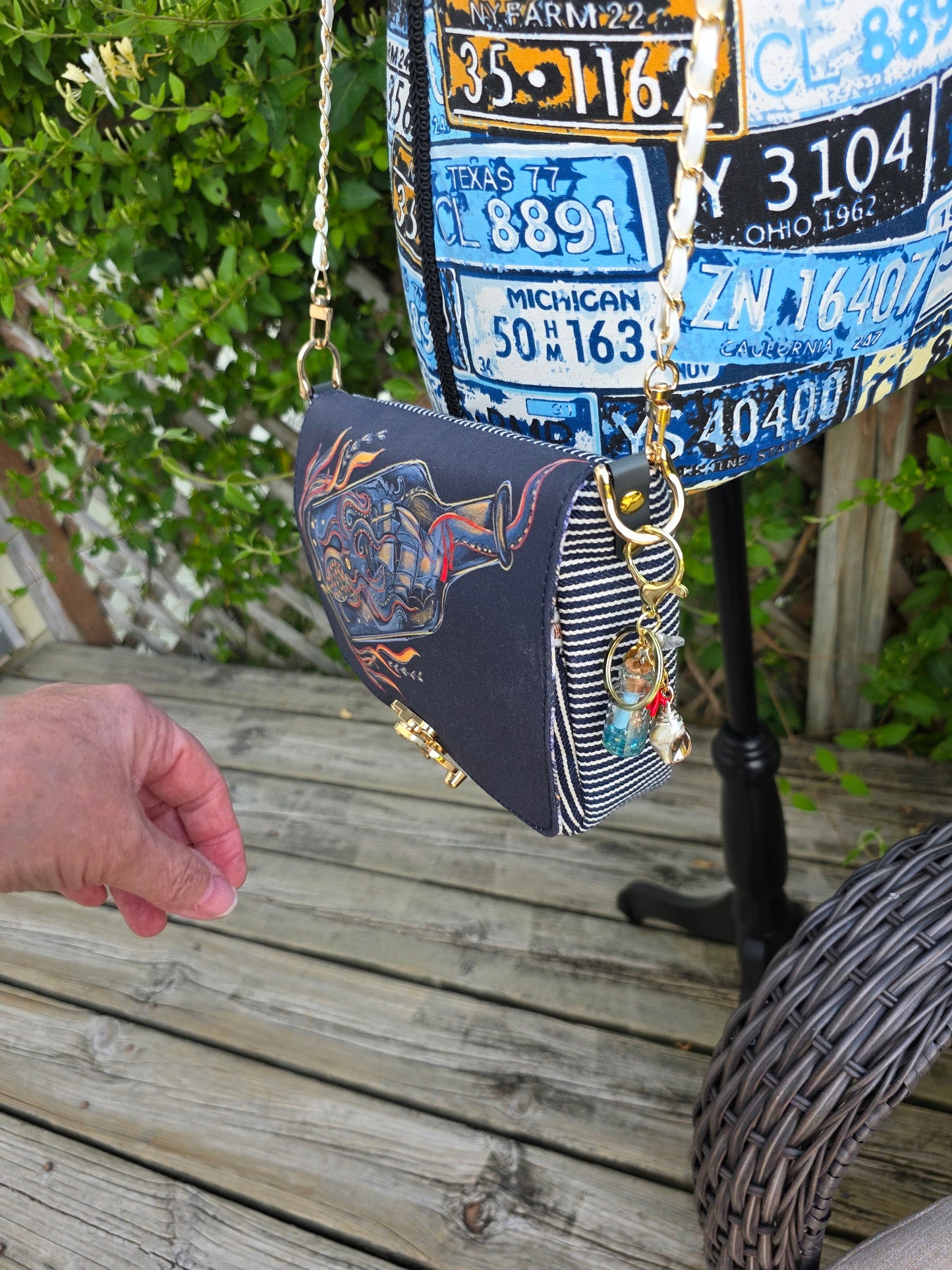 Nautical crossbody purse