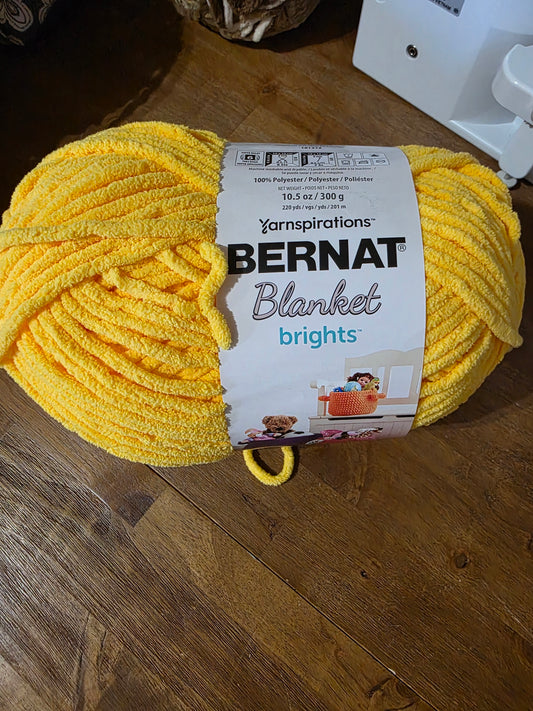 Bernat blanket yarn brights school bus yellow